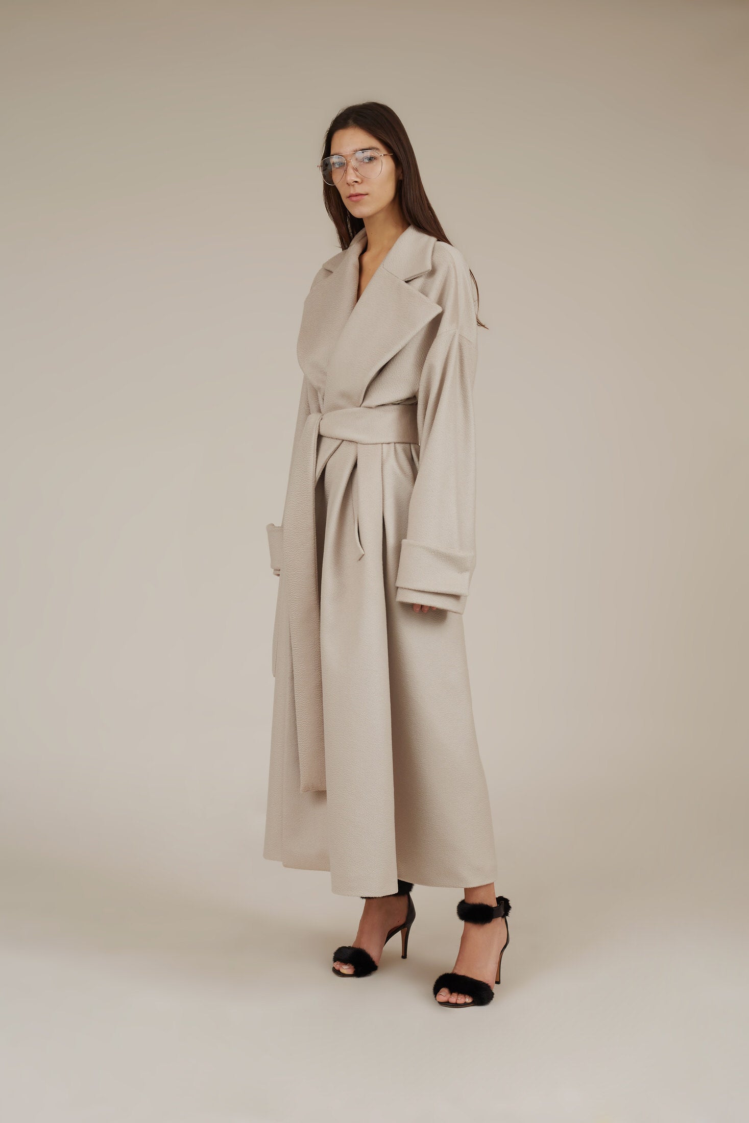 ART ESSAY GRACE OVER SIZE CASHMERE LONG COAT