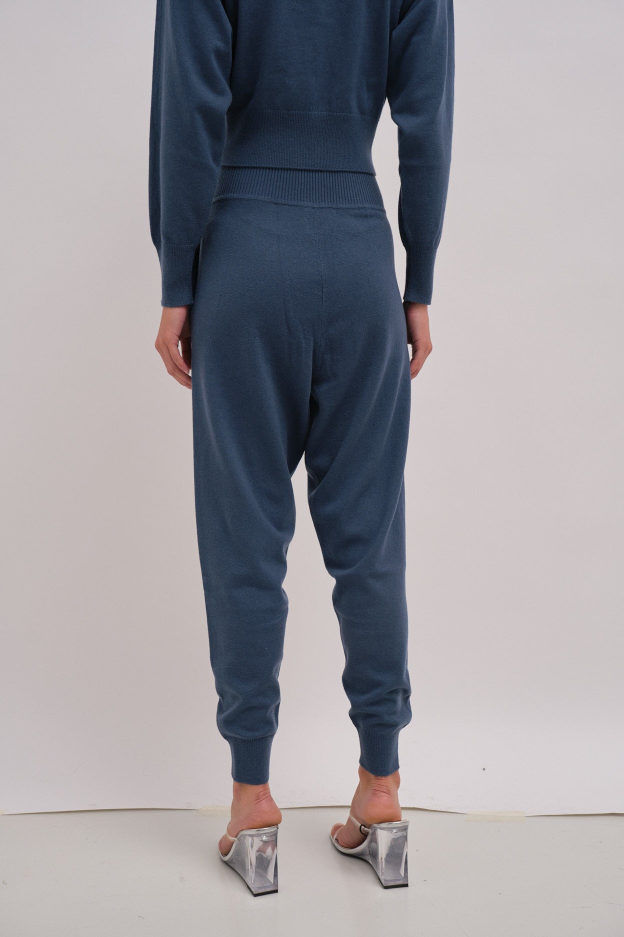 MAYA HIGH RISE CASHMERE TRACK PANTS