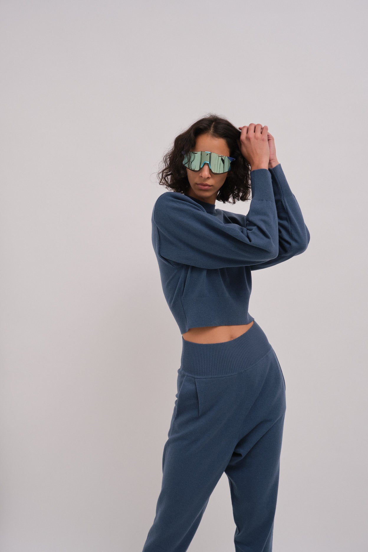 MAYA HIGH RISE CASHMERE TRACK PANTS