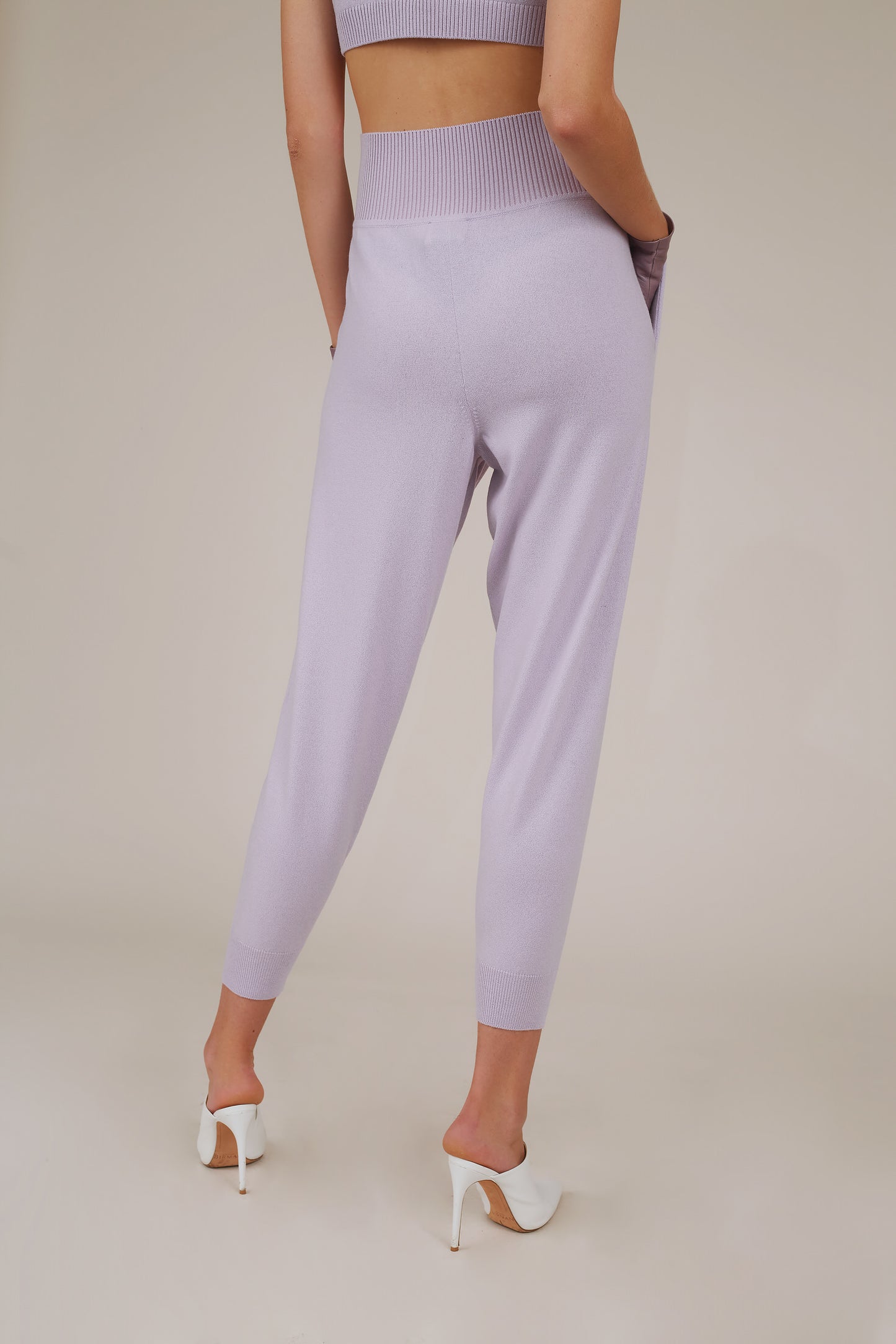 MAYA HIGH RISE CASHMERE TRACK PANTS