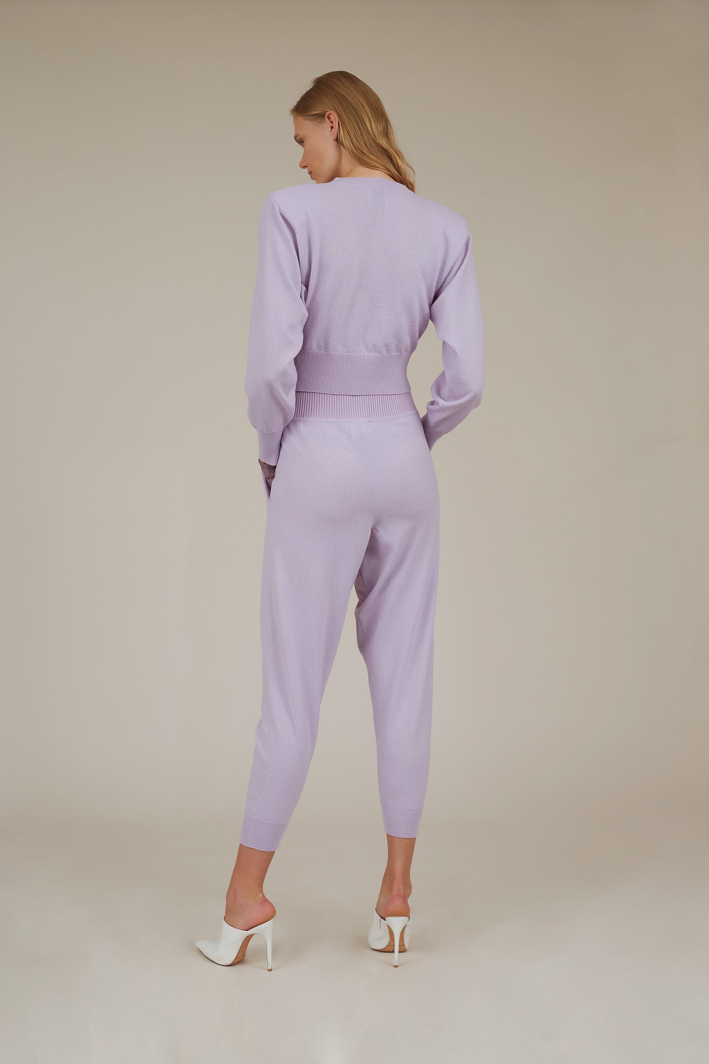 MAYA HIGH RISE CASHMERE TRACK PANTS