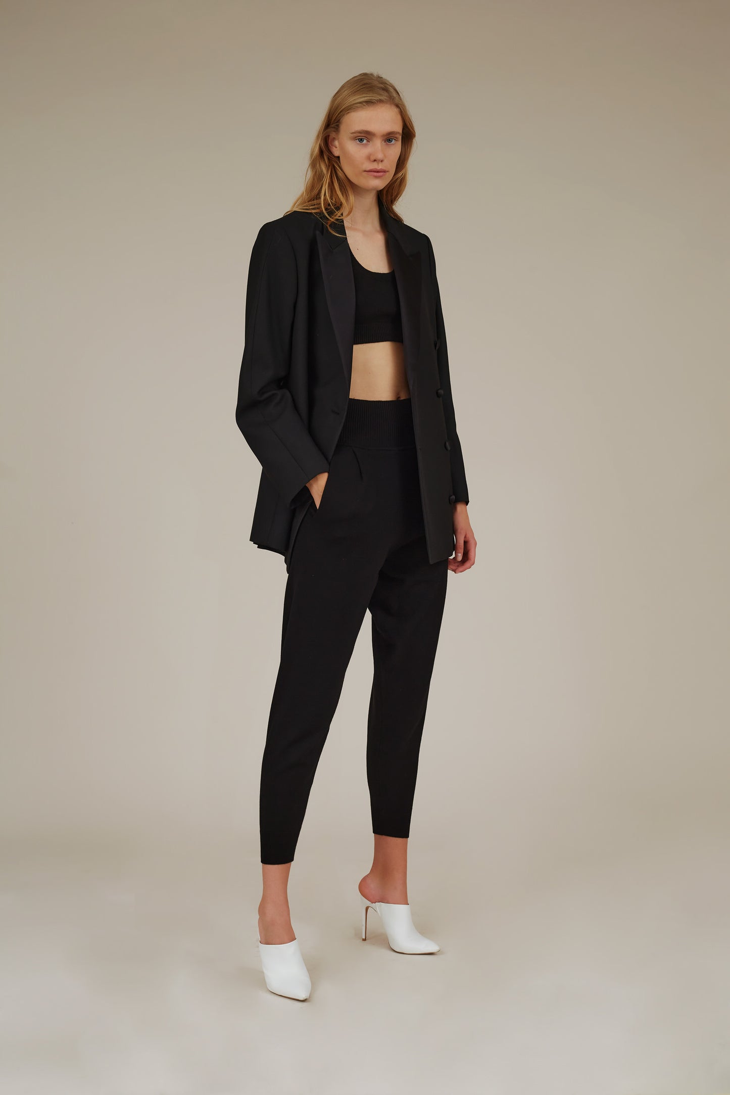 MAYA HIGH RISE CASHMERE TRACK PANTS