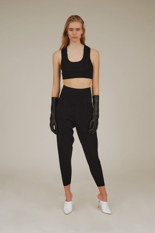 MAYA HIGH RISE CASHMERE TRACK PANTS