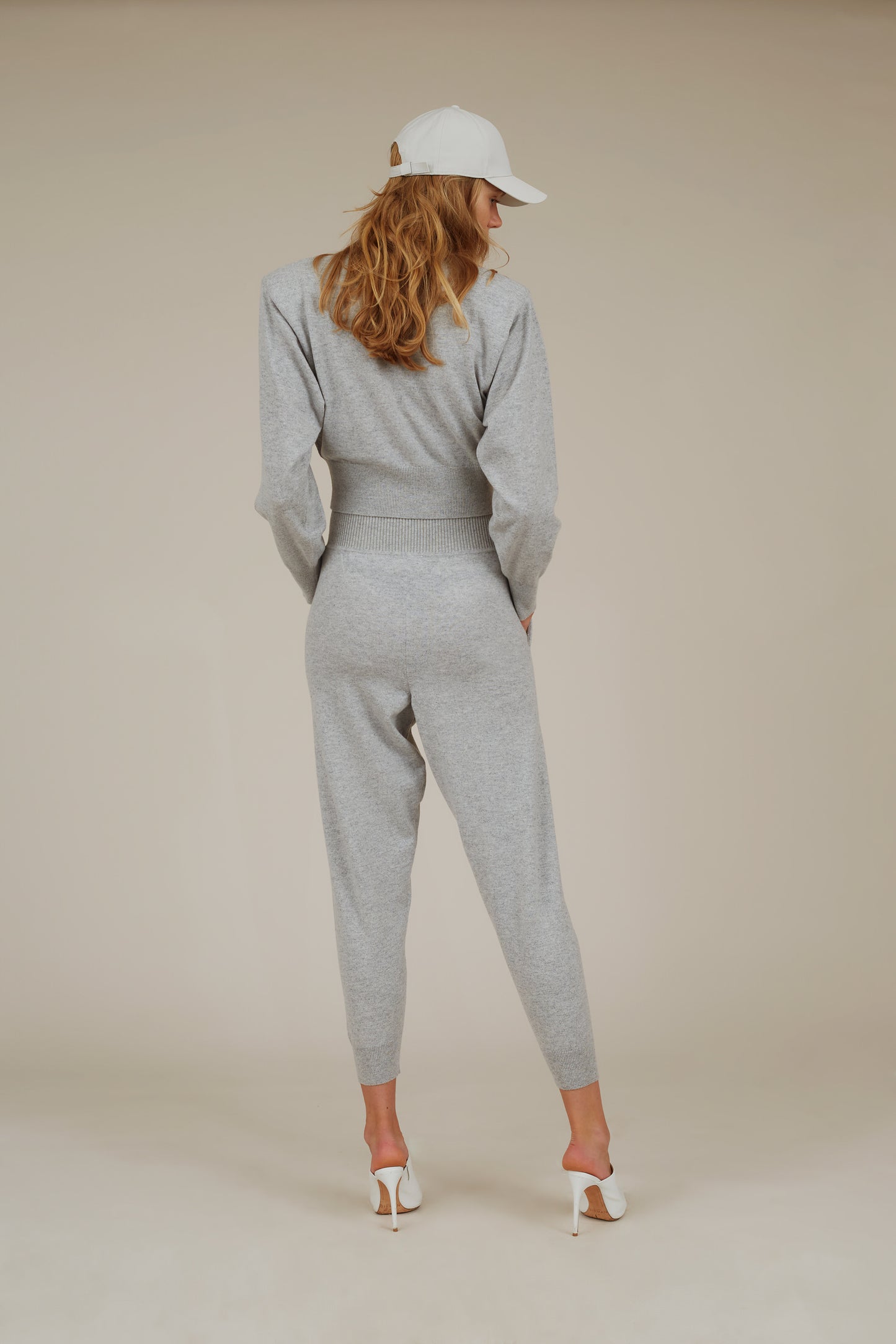 MAYA HIGH RISE CASHMERE TRACK PANTS