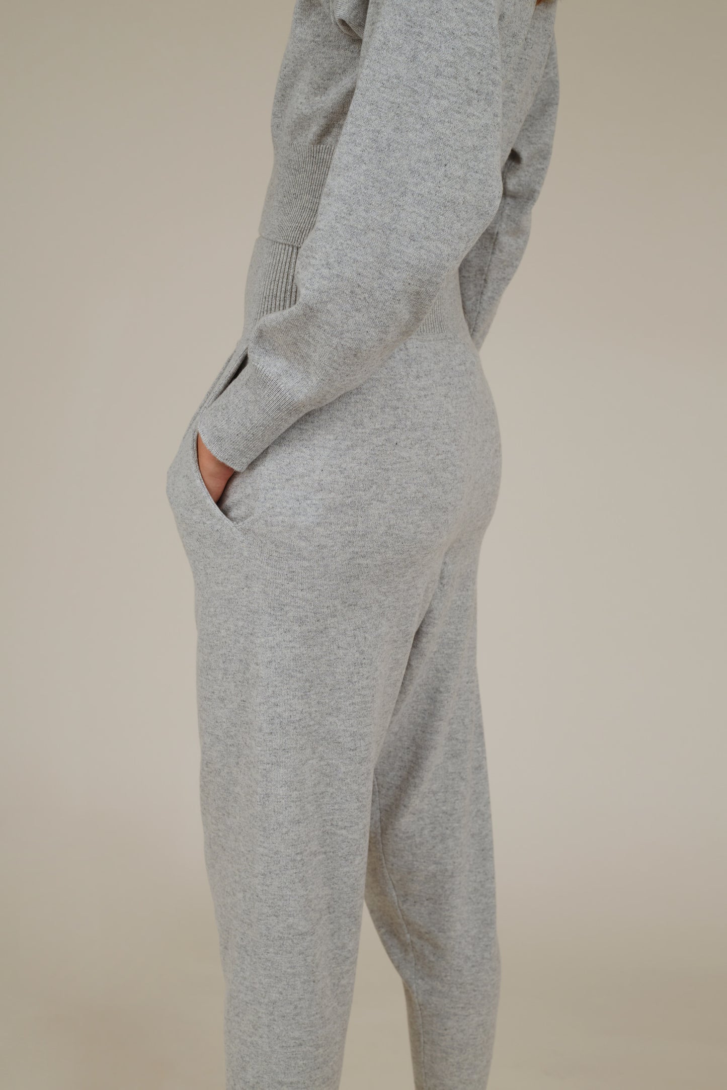 MAYA HIGH RISE CASHMERE TRACK PANTS