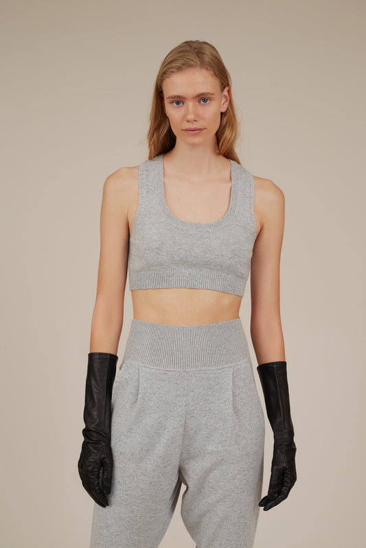 ZOE CASHMERE CROPPED TOP