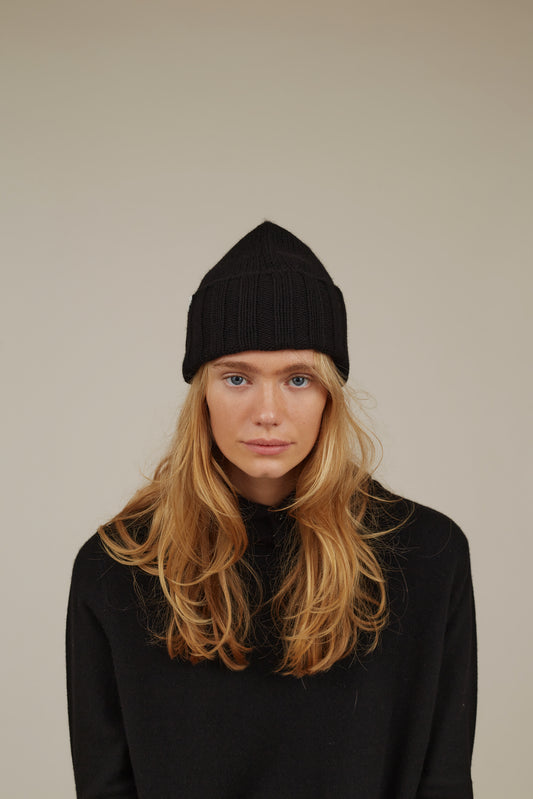 YARA HAND STITCH CASHMERE BEANIE