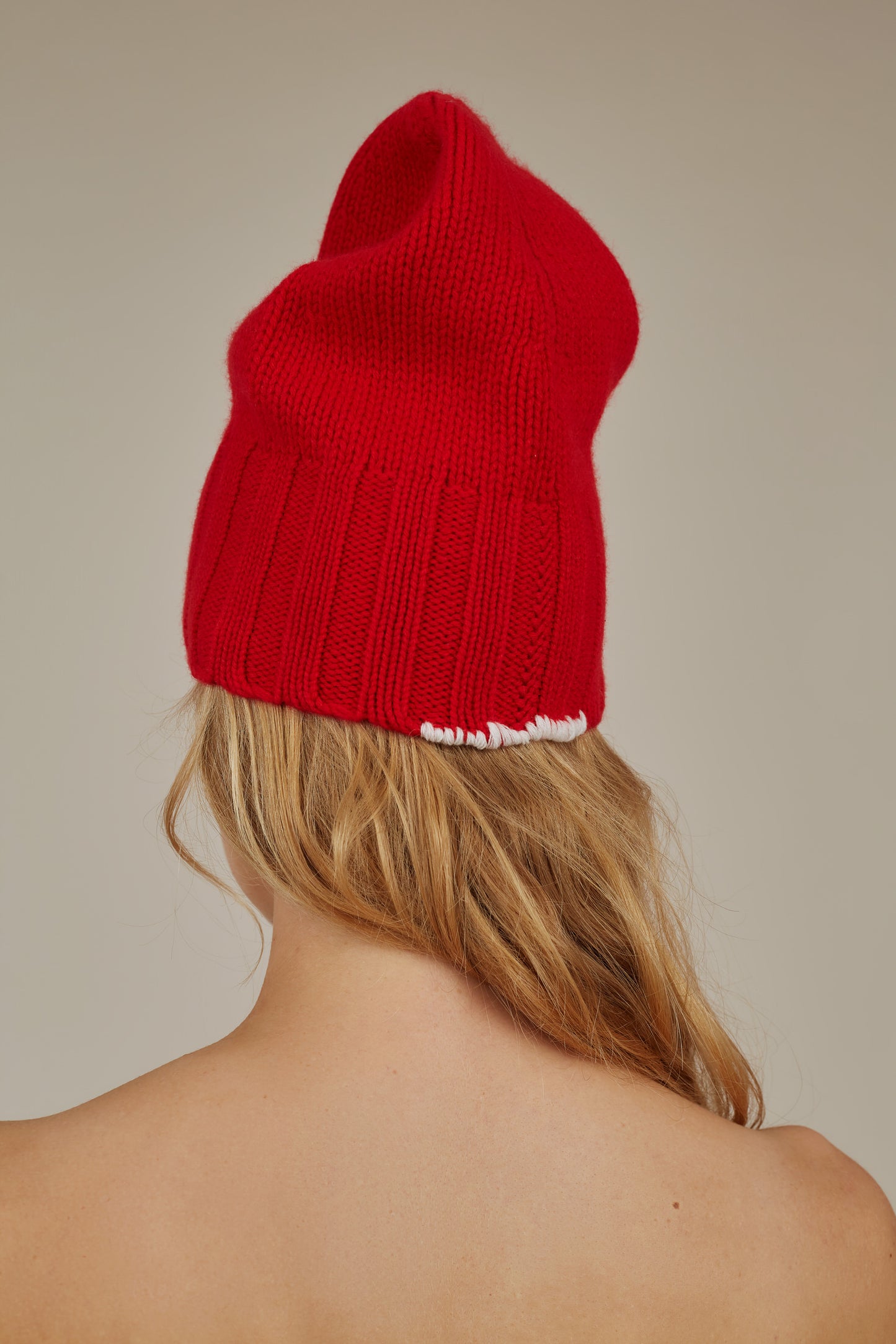 YARA HAND STITCH CASHMERE BEANIE