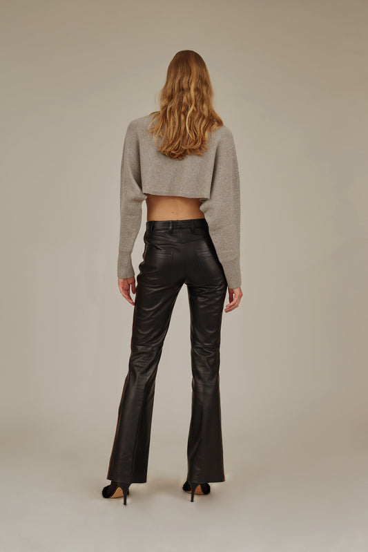 MIA CROPPED CASHMERE SWEATER