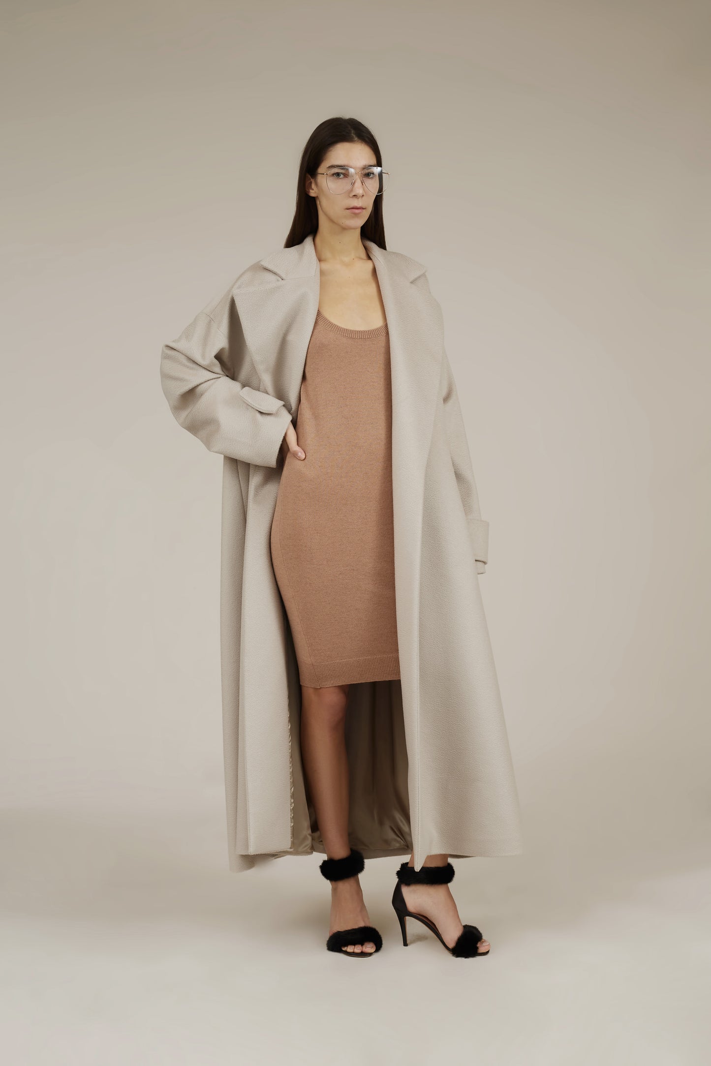 GRACE OVER SIZE CASHMERE LONG COAT